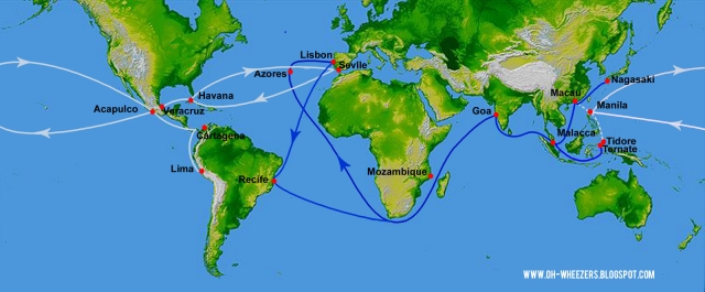 The route of Manila Galleon.